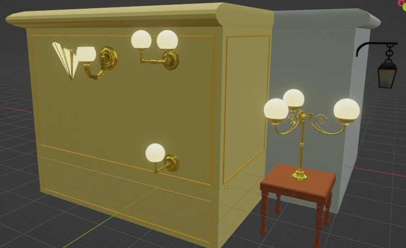 classic lamp 3D model_2