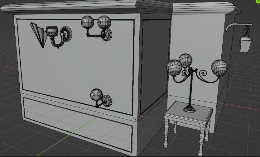 classic lamp 3D model_4