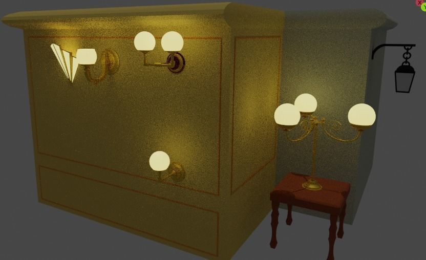 classic lamp 3D model_5