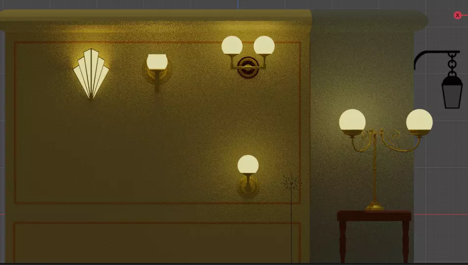 classic lamp 3D model_0