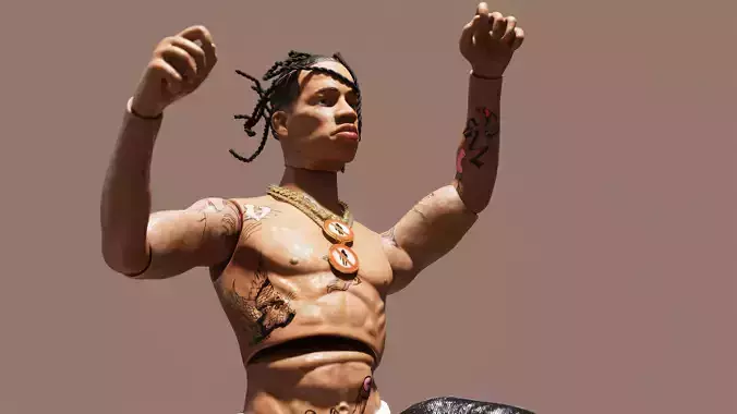 Travis Scott Toy Figure 3D model
