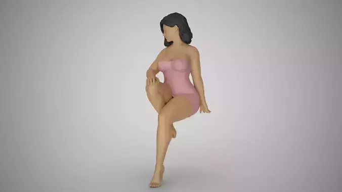 Beautiful Woman Sitting 2