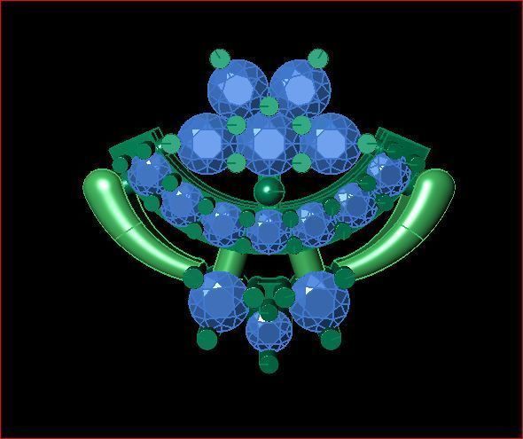 daimond nose pin 3D print model_10