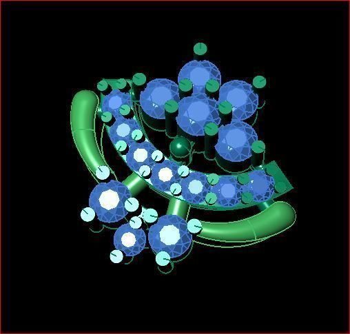 daimond nose pin 3D print model_8