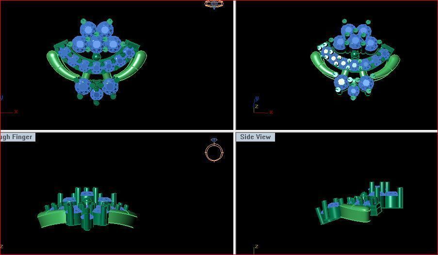 daimond nose pin 3D print model_13