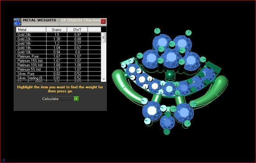 daimond nose pin 3D print model_14