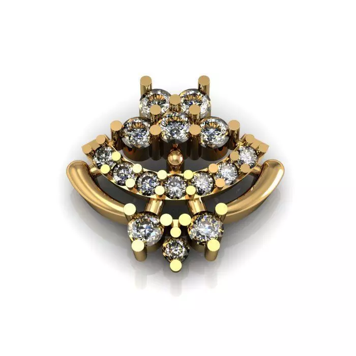 daimond nose pin 3D print model_0