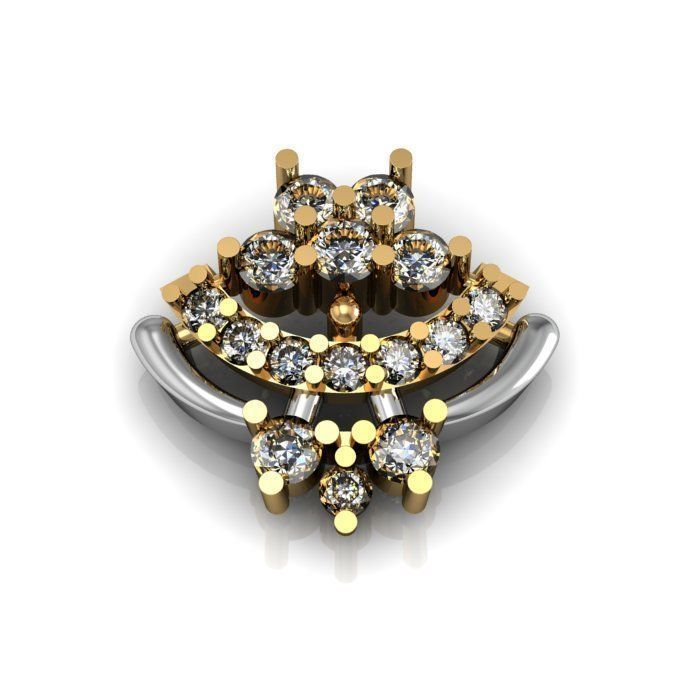 daimond nose pin 3D print model_3