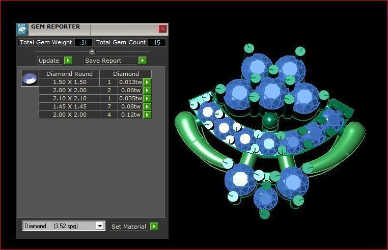 daimond nose pin 3D print model_15