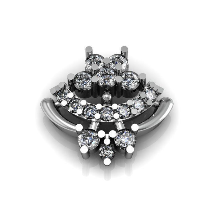 daimond nose pin 3D print model_1