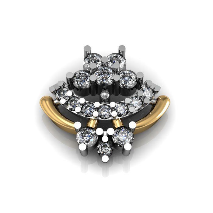 daimond nose pin 3D print model_2