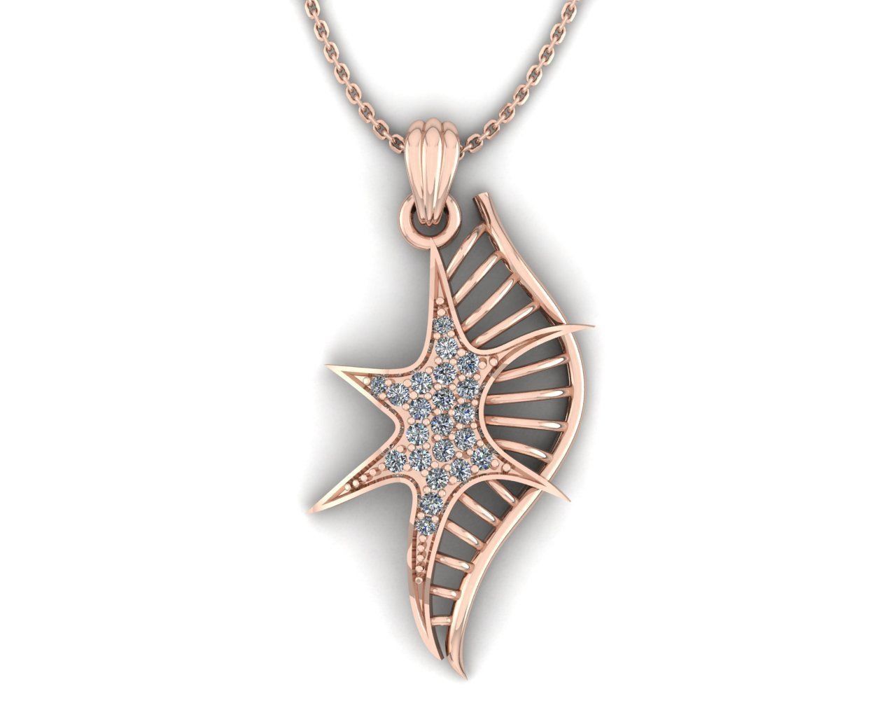 Star Pendant 3D print model_1