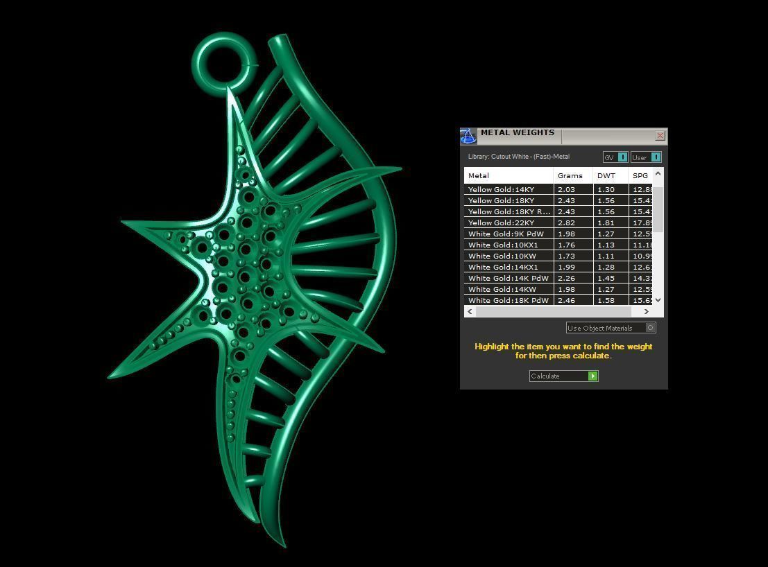 Star Pendant 3D print model_5