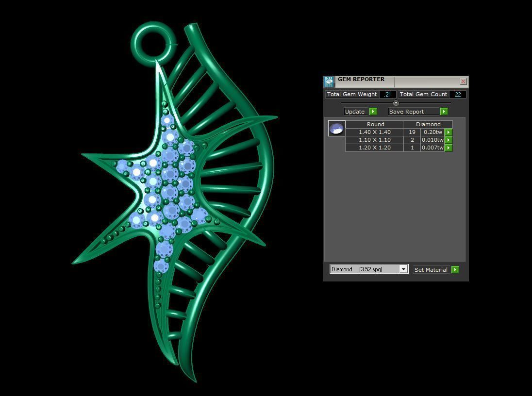 Star Pendant 3D print model_4