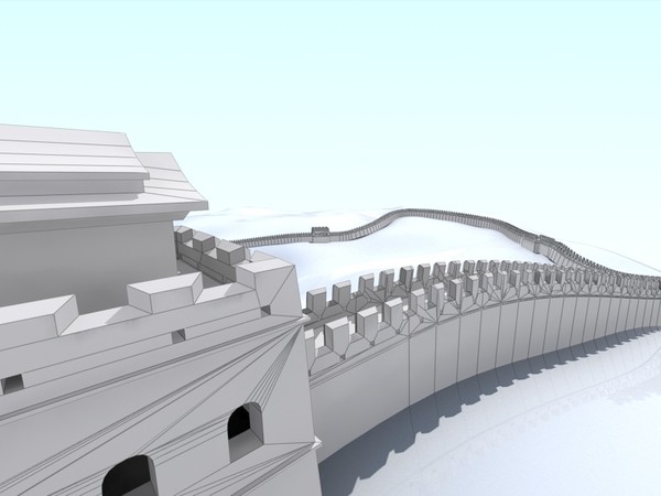 Great Wall of China Low-poly 3D model_1