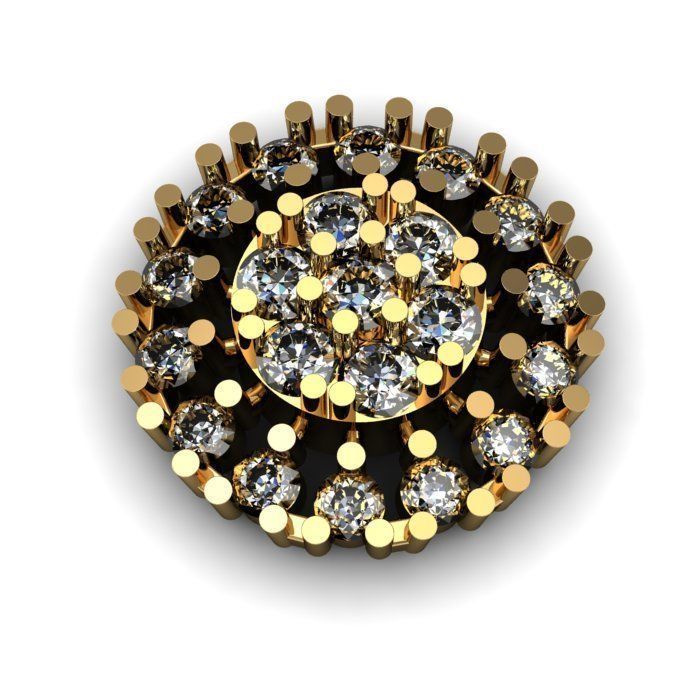 Daimond nose pin 3D print model_3