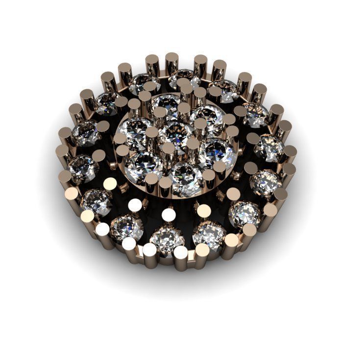 Daimond nose pin 3D print model_5