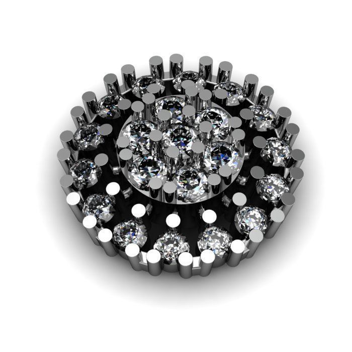 Daimond nose pin 3D print model_4