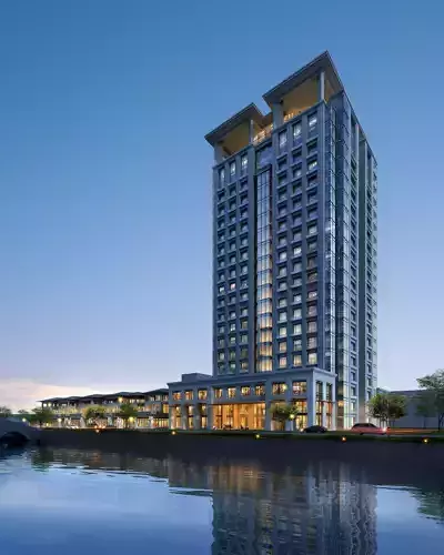 3Dmax fashion city commercial square building 298