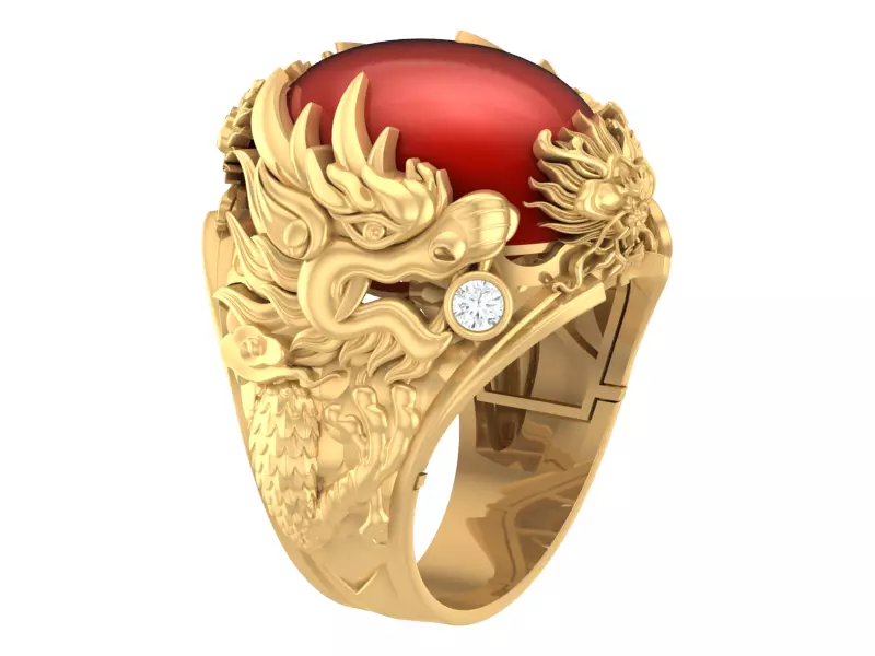 Dragon ring Free 3D print model_0
