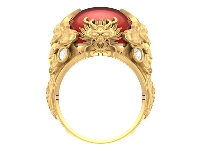 Dragon ring Free 3D print model_2