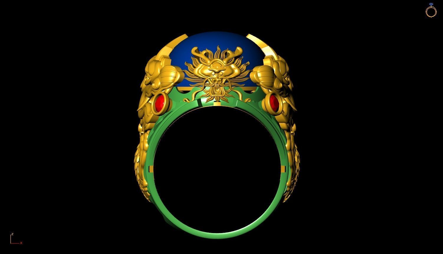 Dragon ring Free 3D print model_4