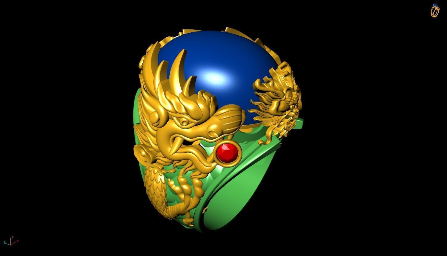 Dragon ring Free 3D print model_6