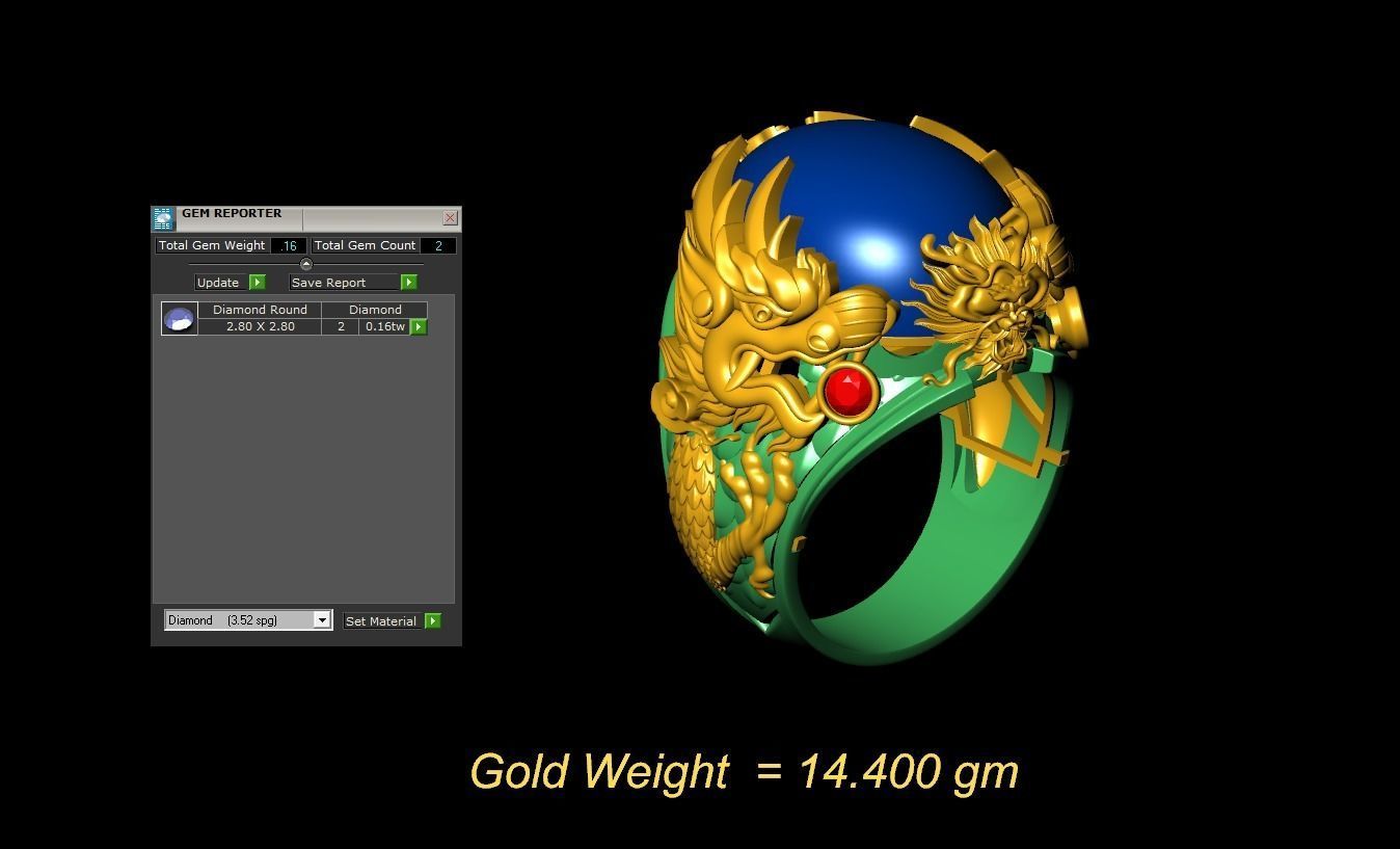 Dragon ring Free 3D print model_13