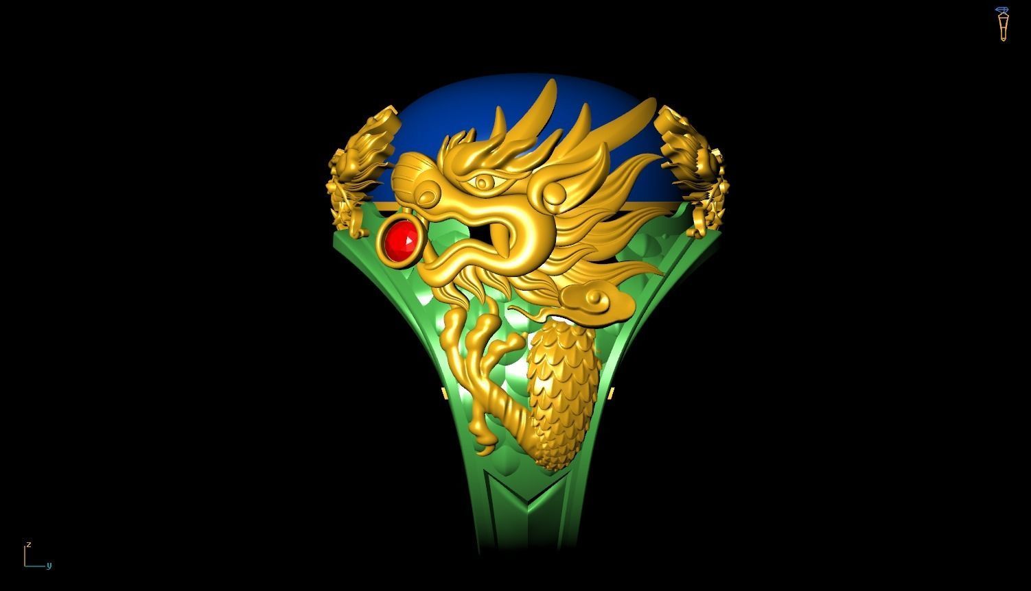 Dragon ring Free 3D print model_5