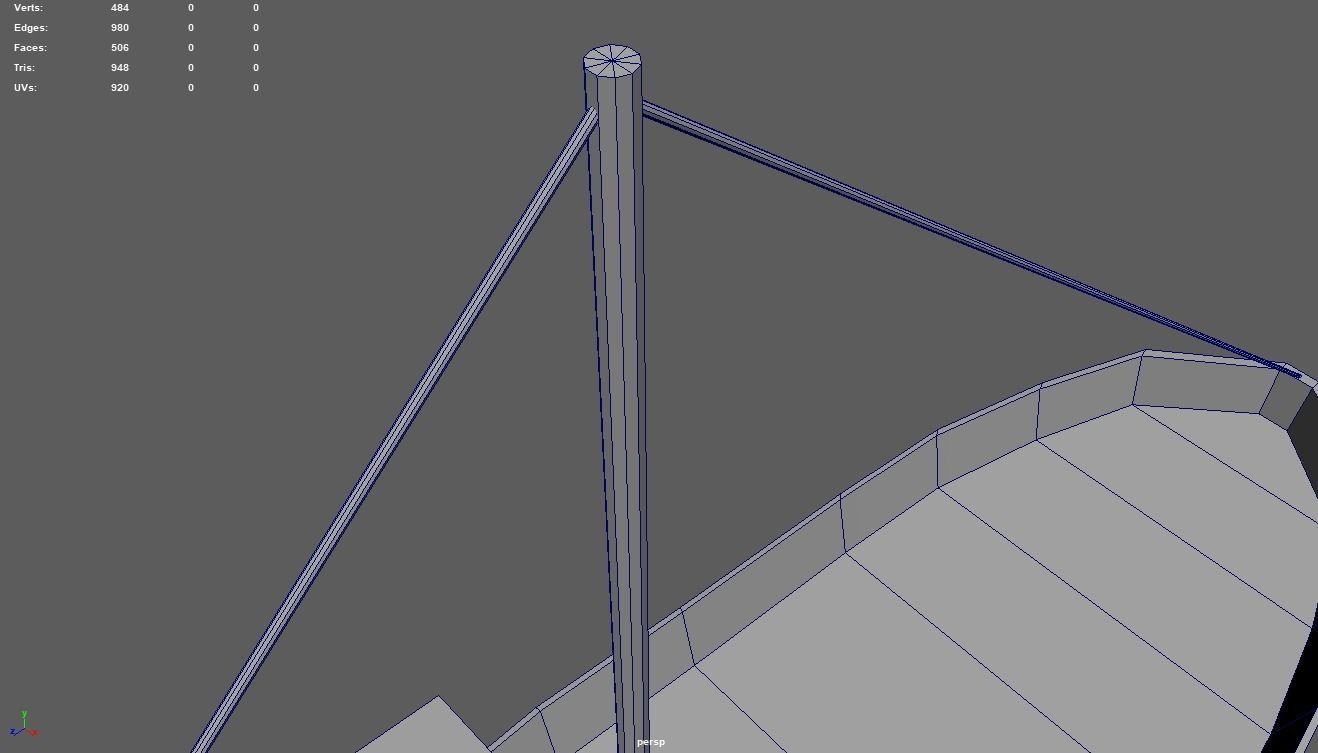 Low Poly Boat 03 Low-poly 3D model_11