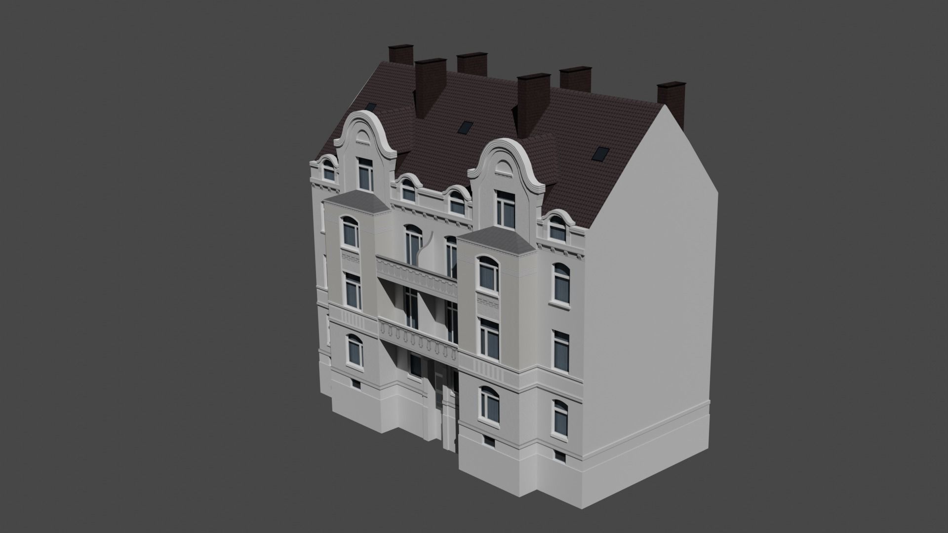 3D Model of Modern Urban Building Low-poly 3D model_2