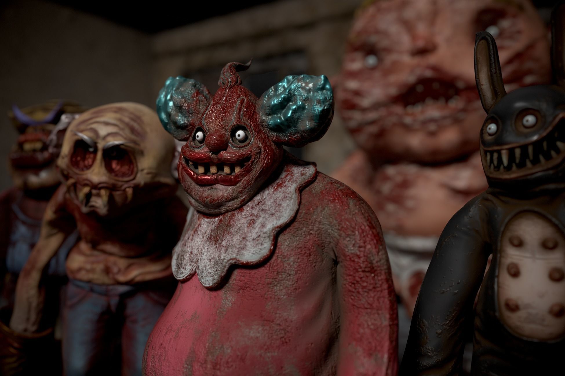 Horror Toys - Cursed Toys  Low-poly 3D model_14