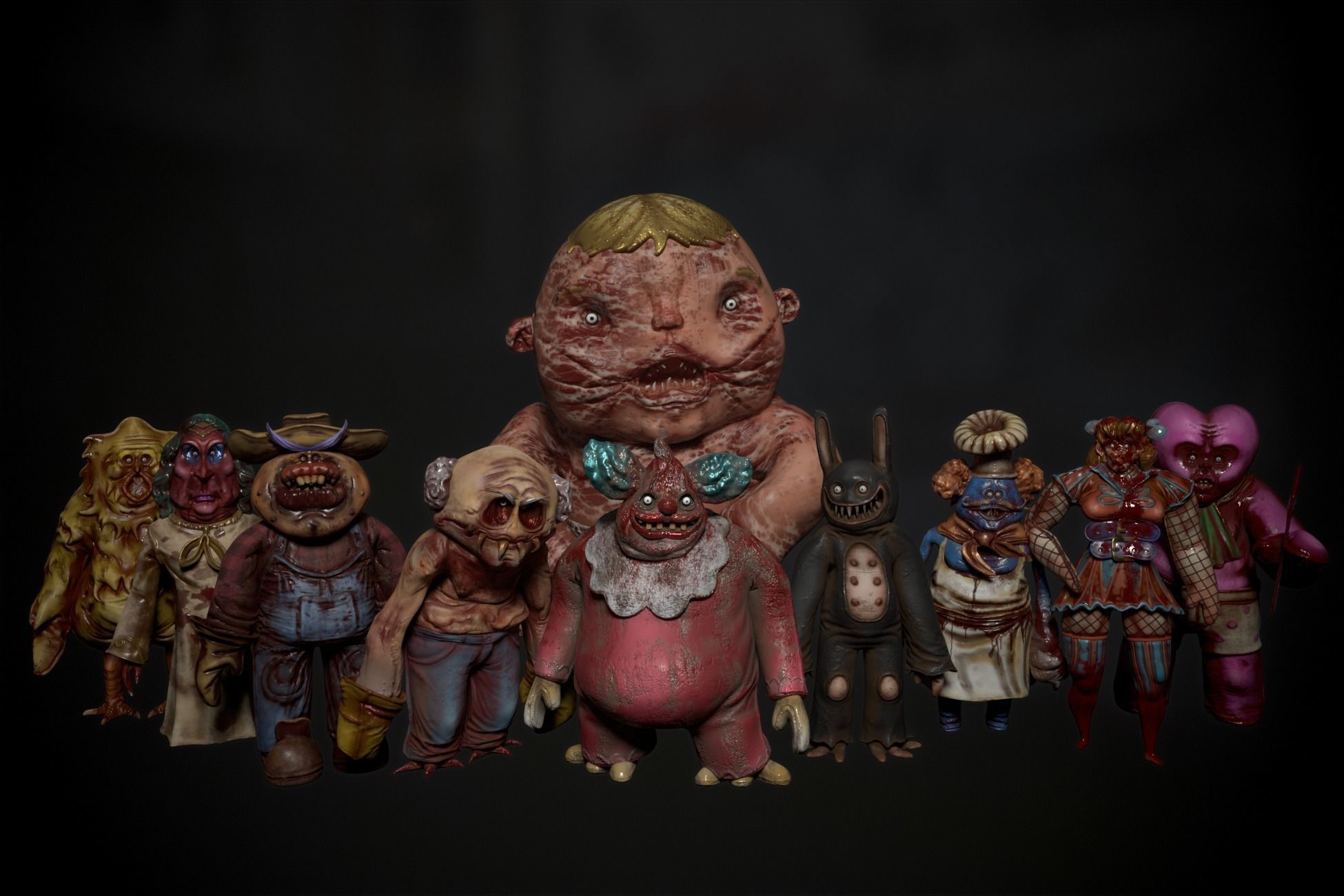 Horror Toys - Cursed Toys  Low-poly 3D model_15
