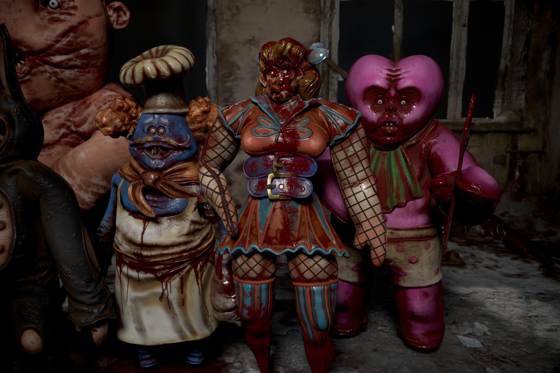 Horror Toys - Cursed Toys  Low-poly 3D model_13