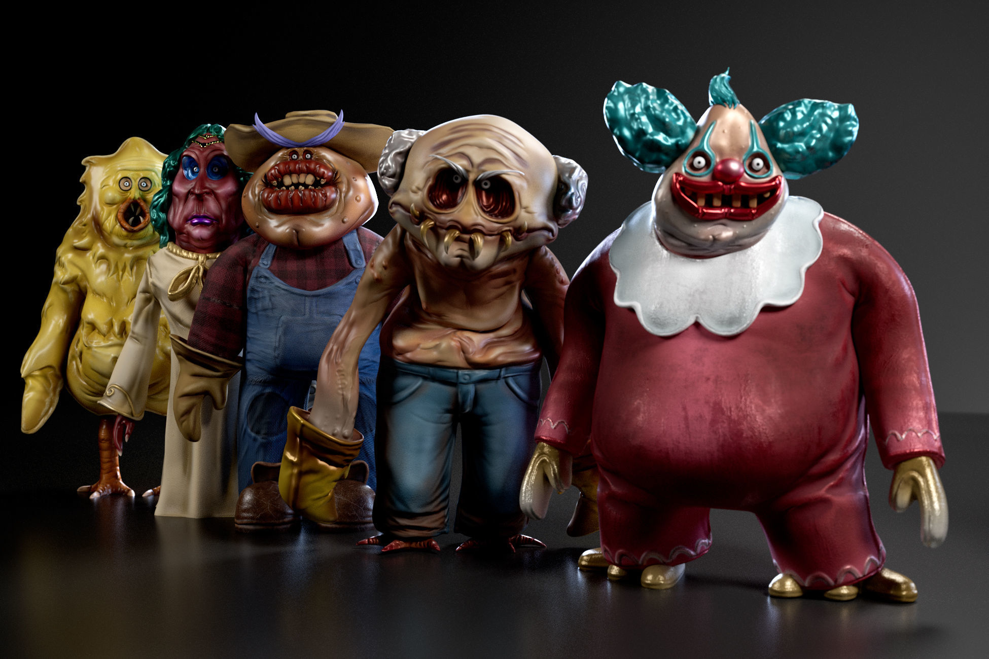 Horror Toys - Cursed Toys  Low-poly 3D model_6