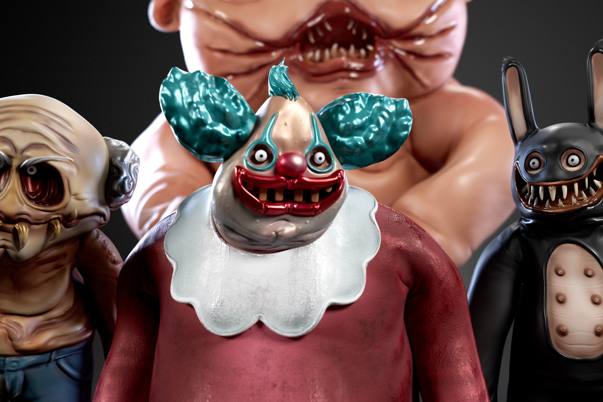 Horror Toys - Cursed Toys  Low-poly 3D model_4
