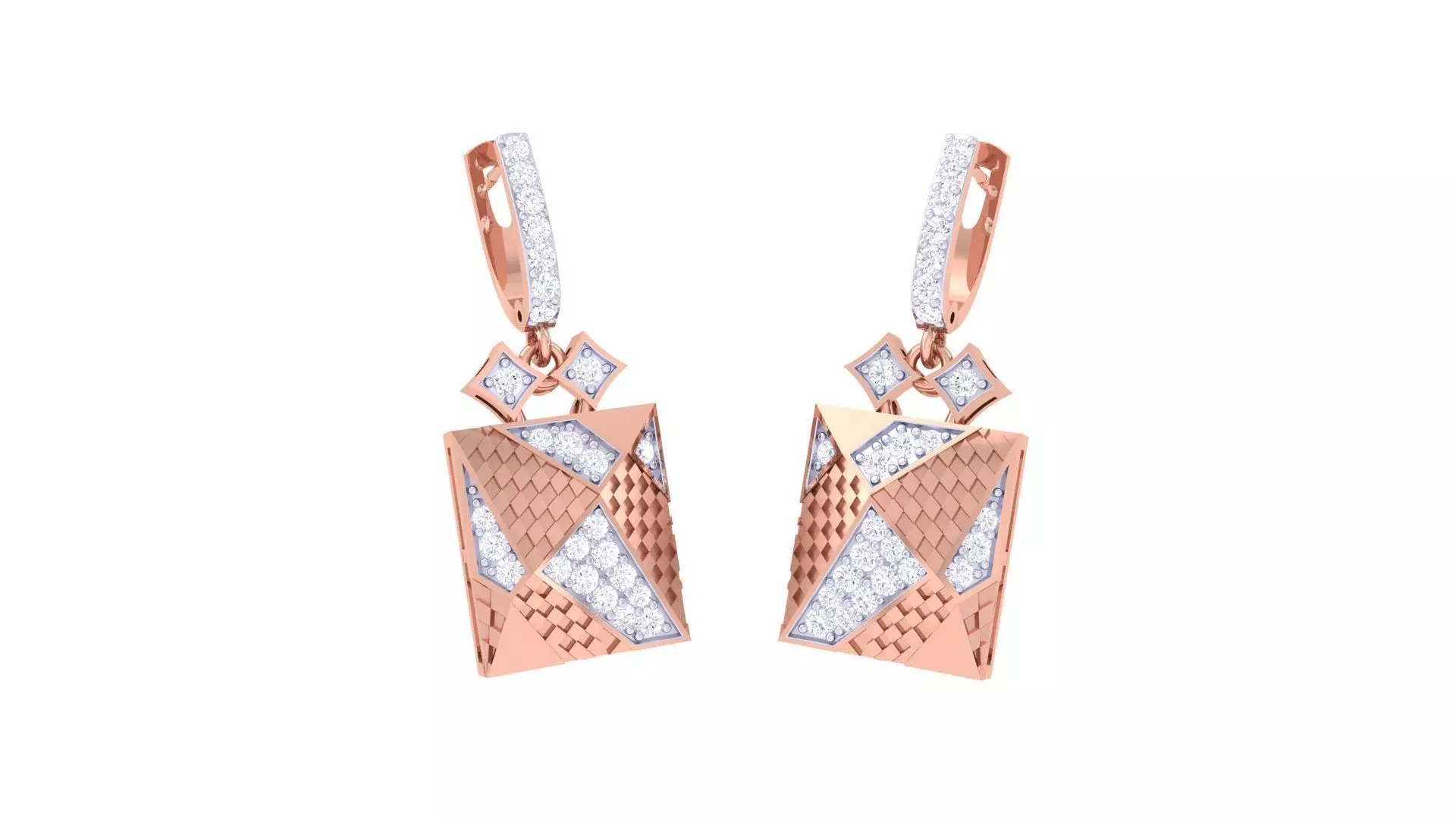 High Jewelry Earrings 3dm stl 3dm stl obj mtl 3mf details 3D print model