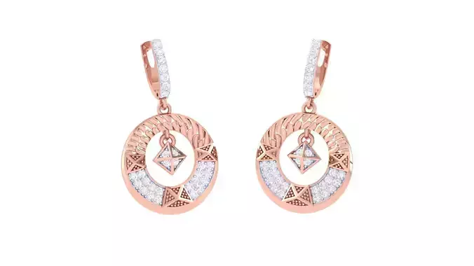 Hanging charm chain High Jewelry Earrings 3dm stl 3dm stl obj