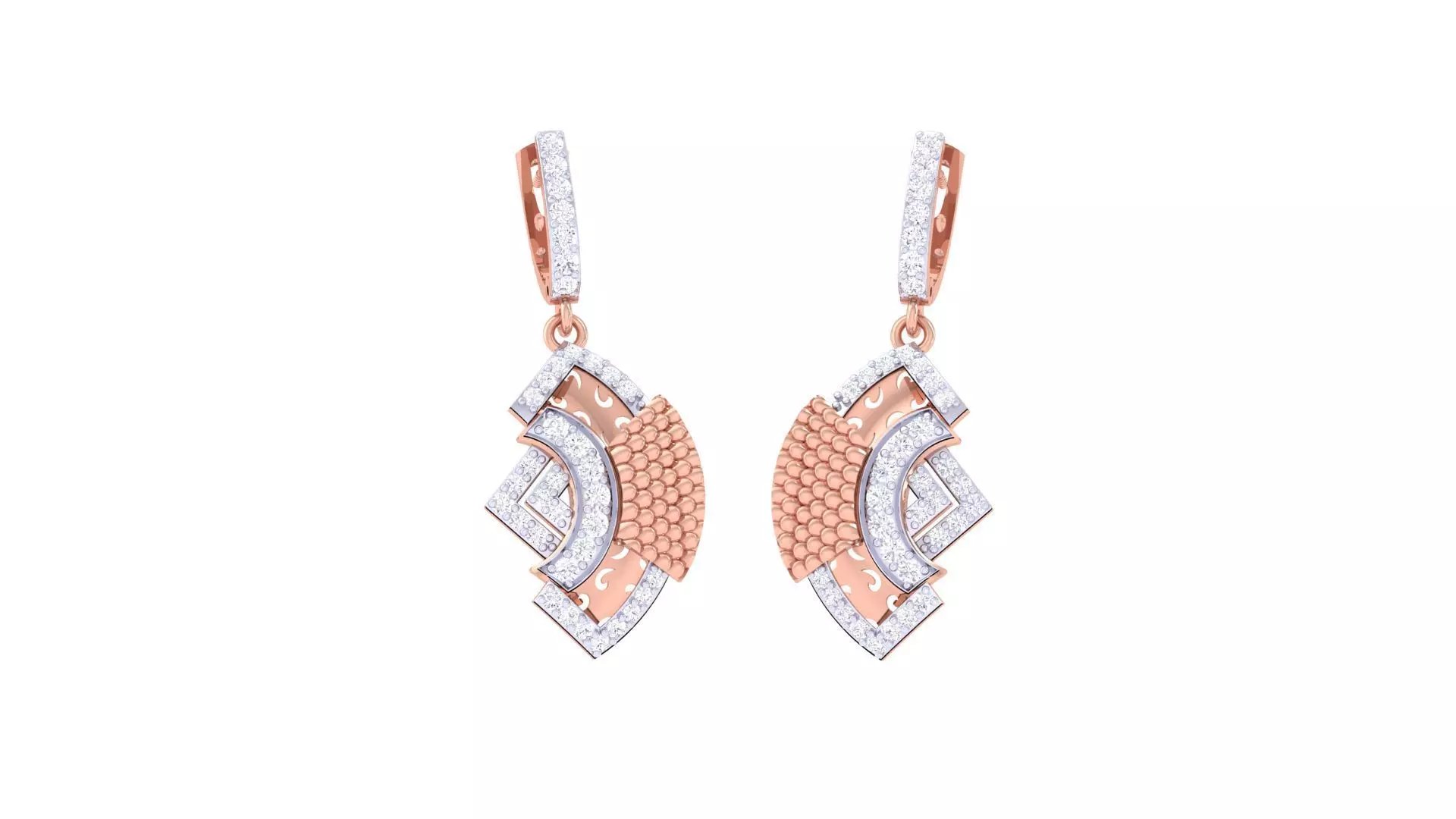 High Jewelry Earrings 3dm stl 3dm stl obj mtl 3mf details 3D print model