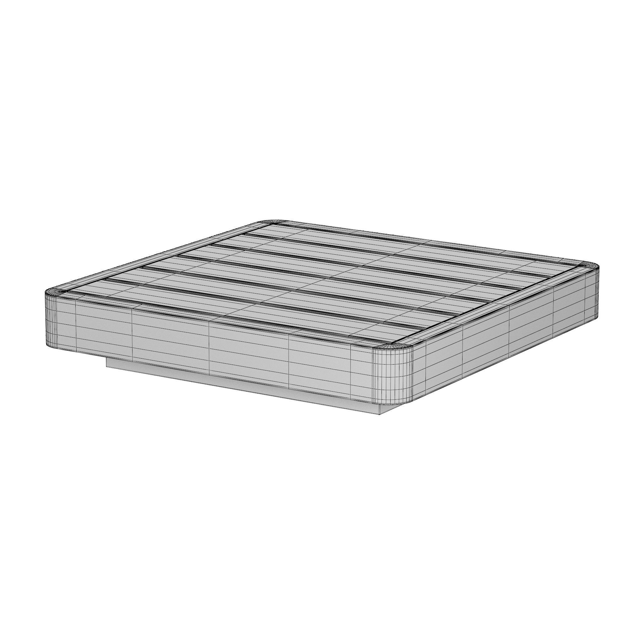 MAYA TEAK SQUARE SIDE TABLE 3D model_4