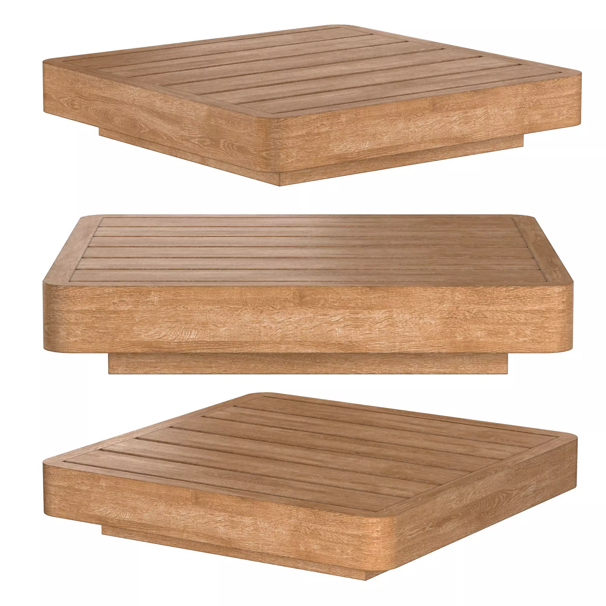 MAYA TEAK SQUARE SIDE TABLE 3D model_0