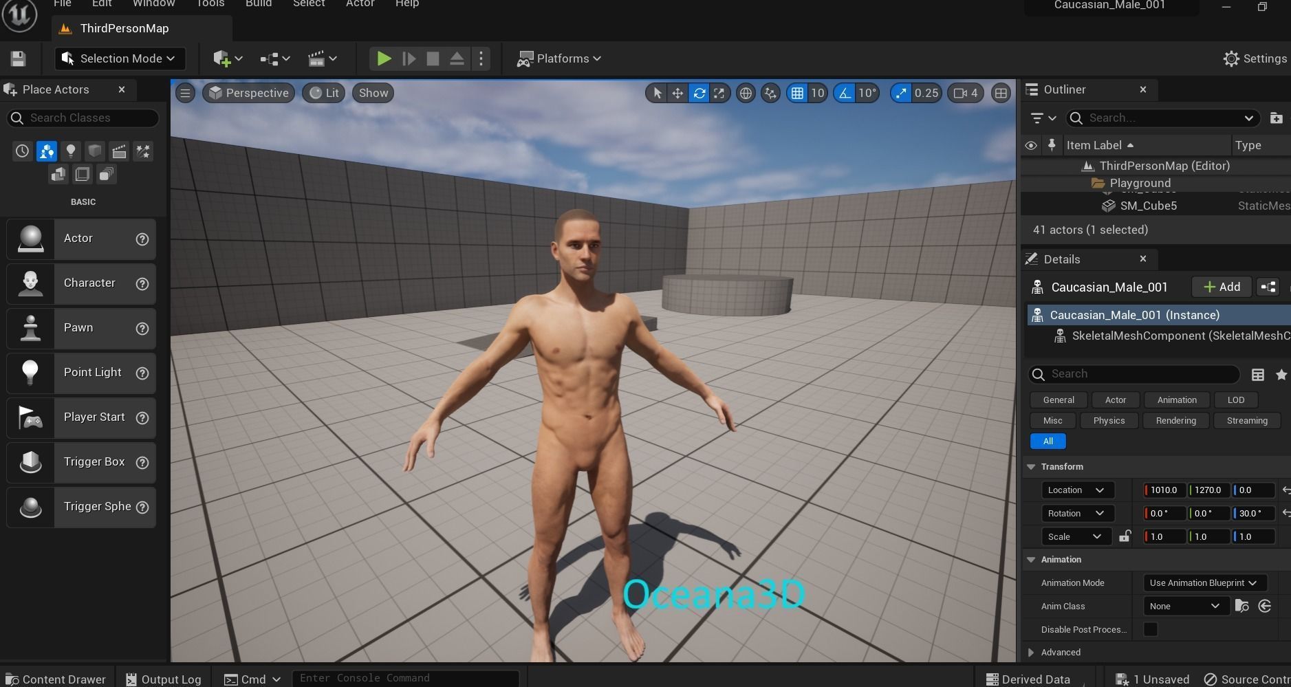 Realistic Caucasian Male Base Model RIGGED Low-poly 3D model_3