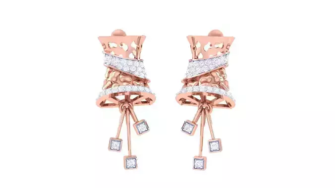 High Jewelry Earrings 3dm stl 3dm stl obj mtl 3mf details