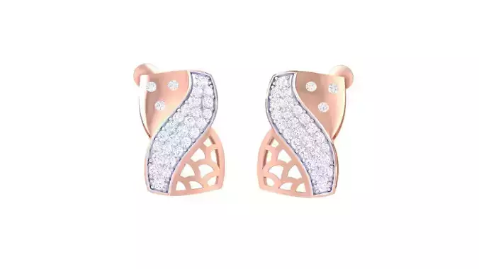 Wire Mesh High Jewelry Earrings 3dm stl 3dm stl obj mtl 3mf