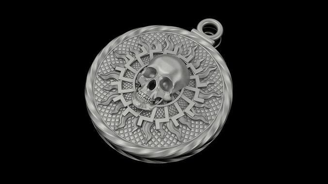 Skull pendant 3D print model