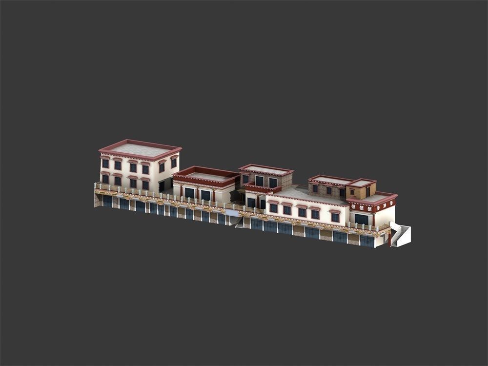 Xizang style architecture 3D model_12