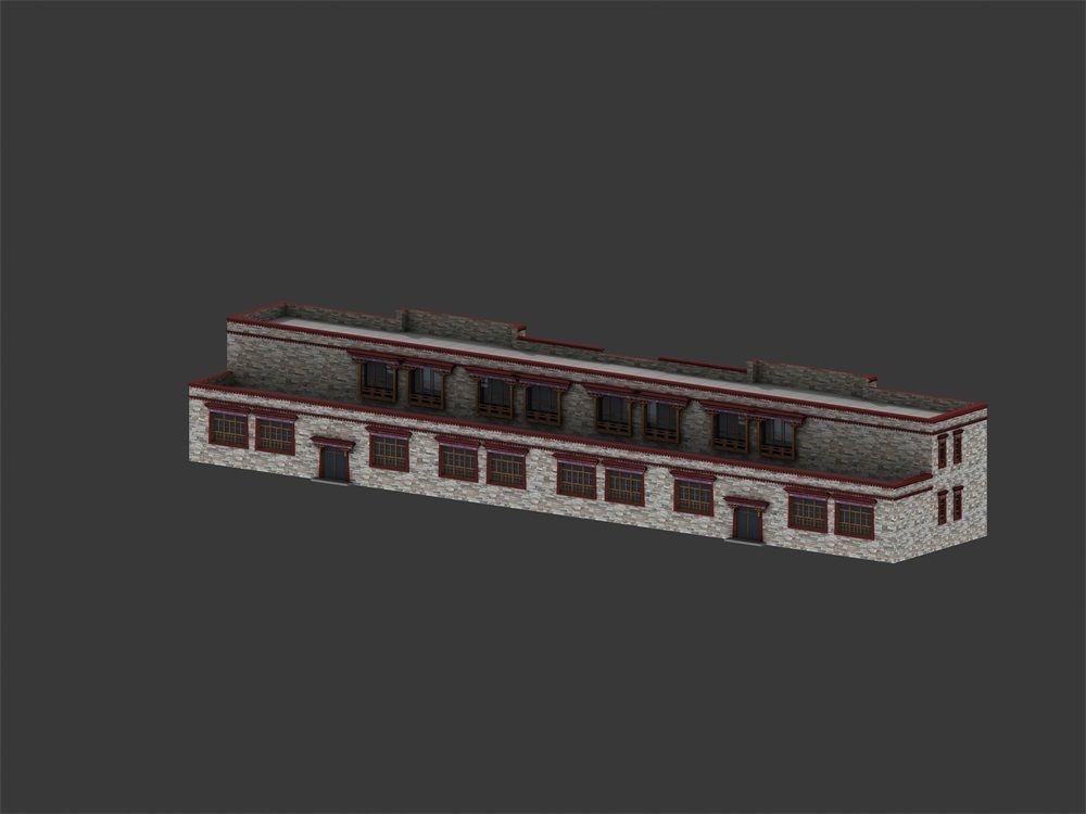 Xizang style architecture 3D model_14