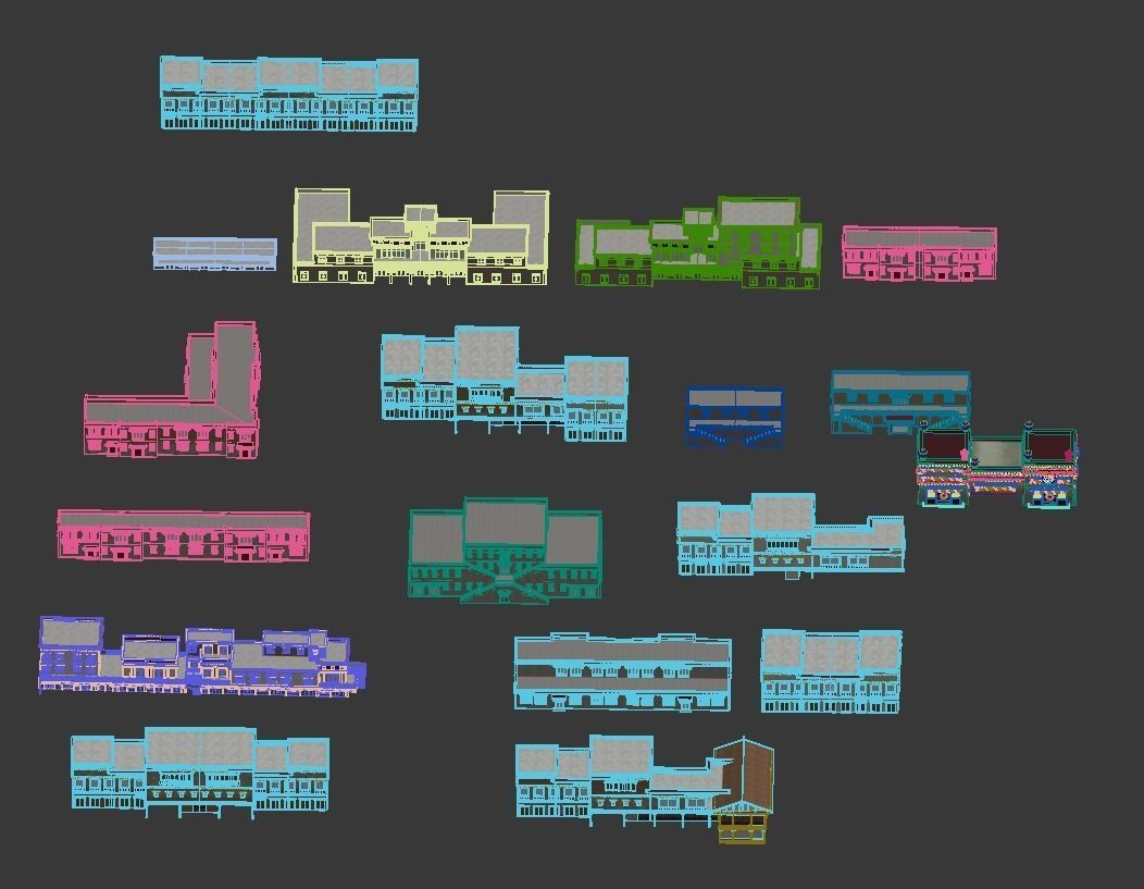 Xizang style architecture 3D model_8