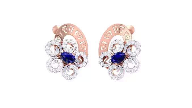 High Jewelry Earrings 3dm stl 3dm stl obj mtl 3mf details