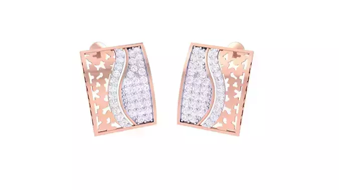 Wire Mesh High Jewelry Earrings 3dm stl 3dm stl obj mtl 3mf 